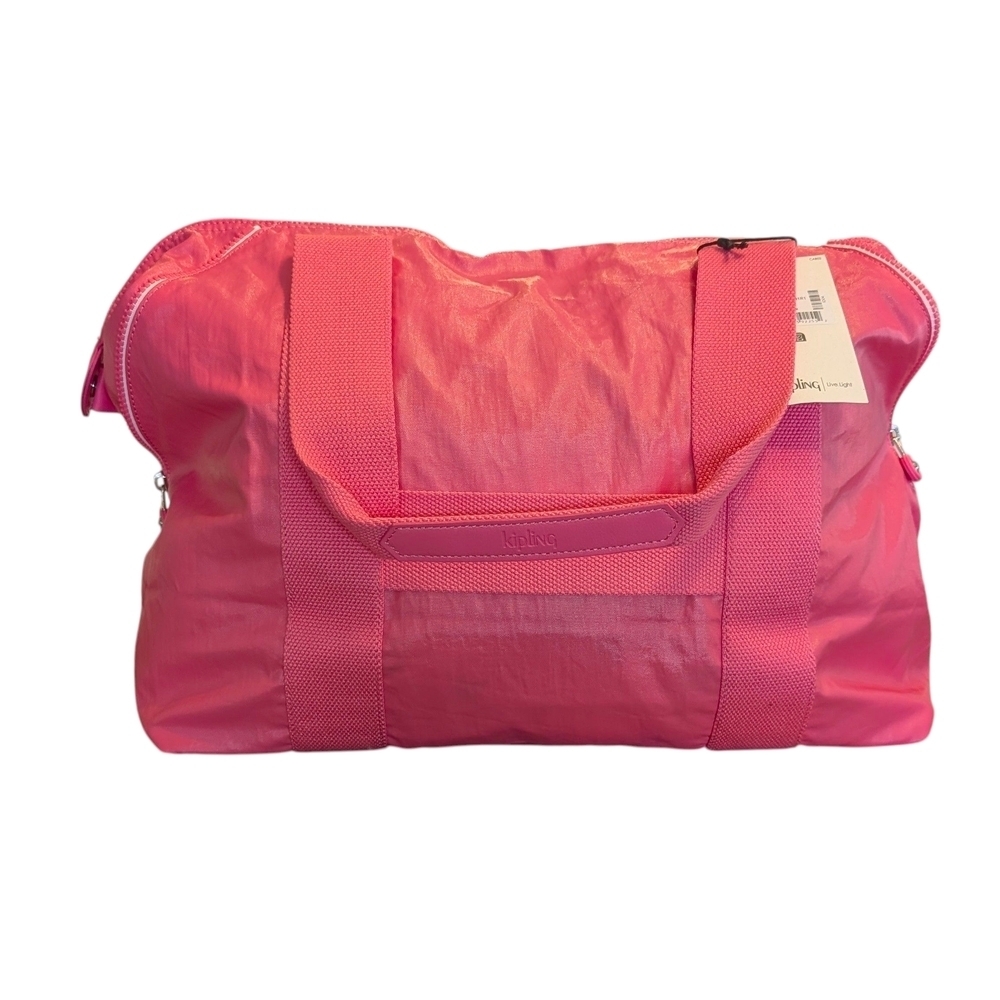 Kipling x Barbie ART M Bag Lively Pink w/ Barbie Keychain Coquette - Picture 2 of 16